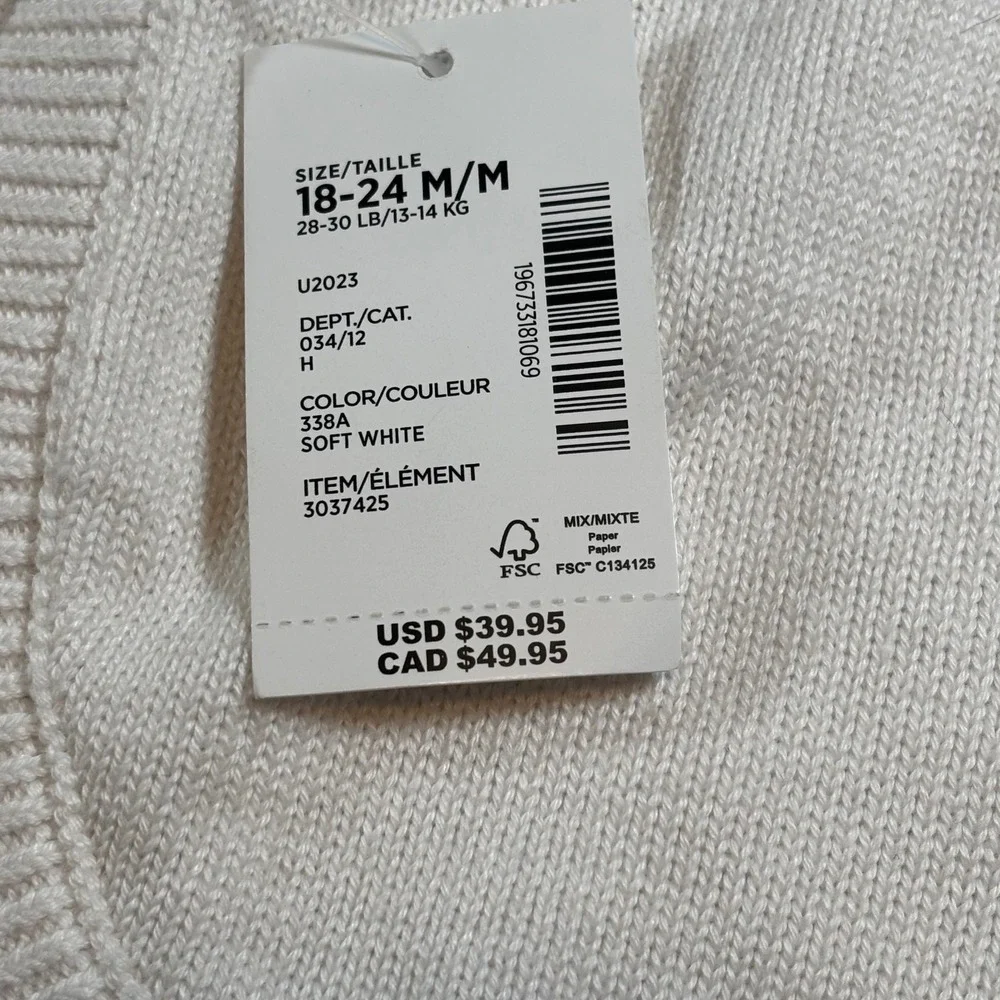 Gymboree Special Occasion Girls Pearl Bolero Cardigan Soft White‎ 18-24M 3037425